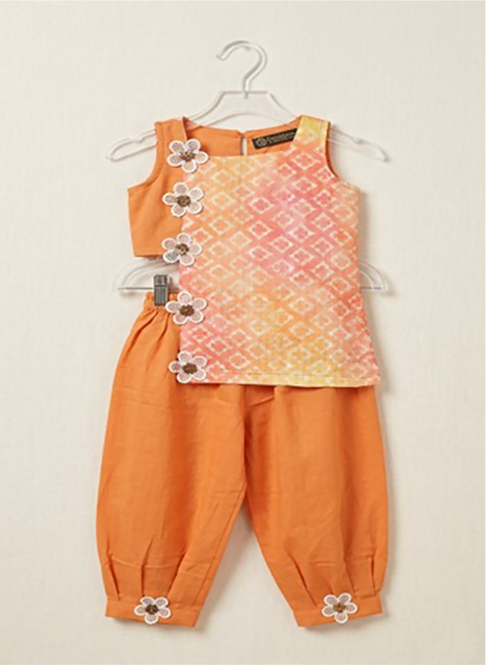 Rust Orange Cotton Coord Set