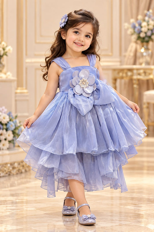 Girls Lavender Layered Tulle Party Dress