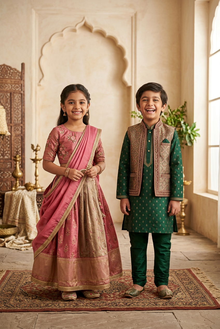 Ethnic collection ke liye festive kidswear image