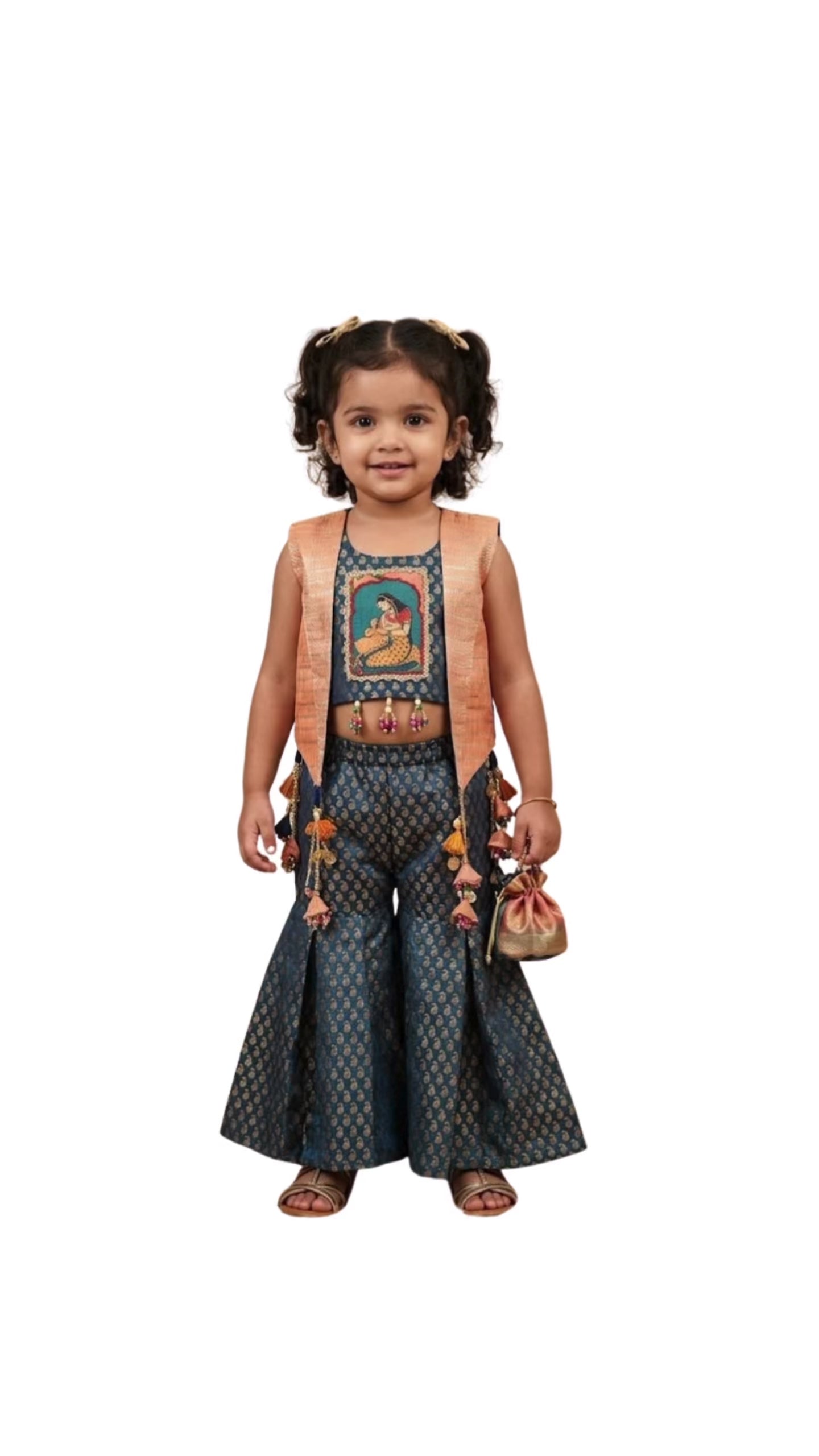 girls-teal-blue-embroidered-sharara-set-video
