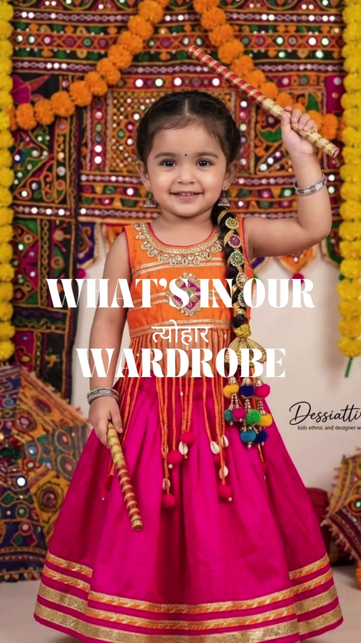 girls-pink-orange-lehenga-set-video